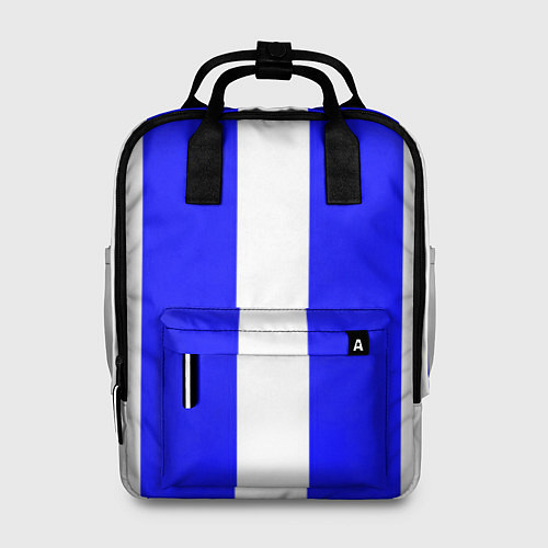 Женский рюкзак Color white blue line / 3D-принт – фото 1