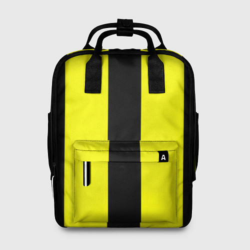 Женский рюкзак Color yellow black line / 3D-принт – фото 1