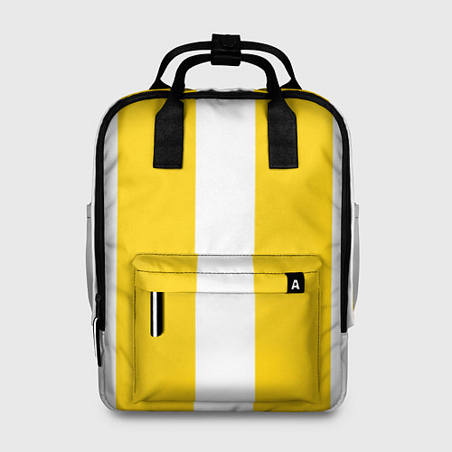 Женский рюкзак Color yellow white line / 3D-принт – фото 1