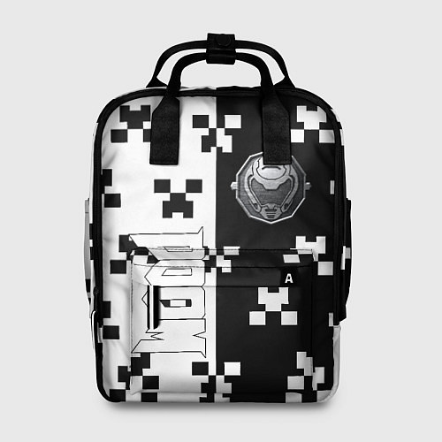 Женский рюкзак Doom x minecraft pattern / 3D-принт – фото 1