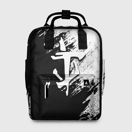 Женский рюкзак Doom штрихи красок черные / 3D-принт – фото 1