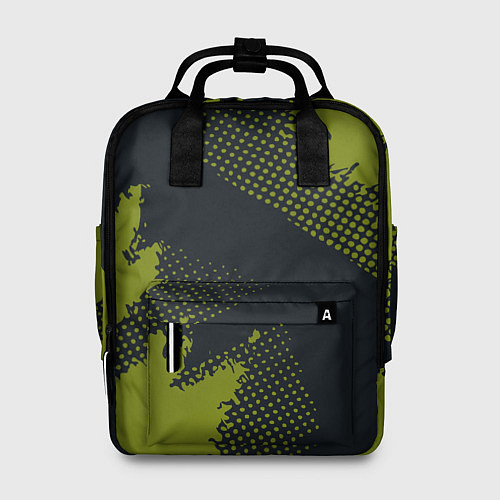 Женский рюкзак Абстрактная текстура в зеленом / 3D-принт – фото 1