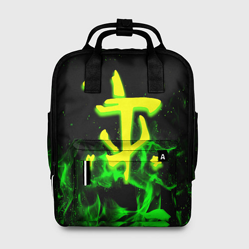 Женский рюкзак Doom кислотное лого огненный / 3D-принт – фото 1