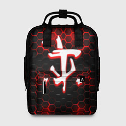 Рюкзак женский Doom огненная броня лого, цвет: 3D-принт