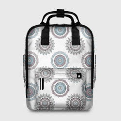 Рюкзак женский Круглый разноцветный узор мандала, цвет: 3D-принт
