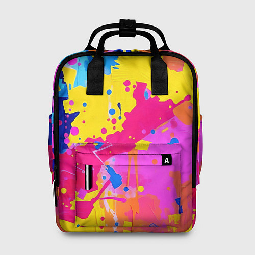 Женский рюкзак Яркие пятна акриловой краски на стене / 3D-принт – фото 1