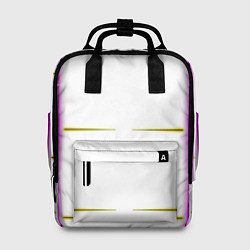 Рюкзак женский Color white pink yellow stripes, цвет: 3D-принт
