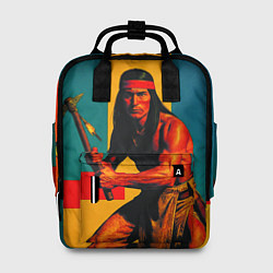 Рюкзак женский Индеец поп-арт, цвет: 3D-принт