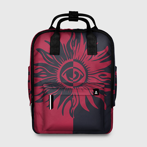 Женский рюкзак Солнце красно-синее / 3D-принт – фото 1
