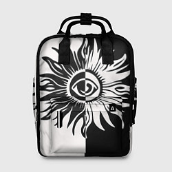 Женский рюкзак Солнце черно-белое