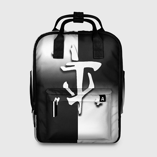 Женский рюкзак Doom black geometry / 3D-принт – фото 1