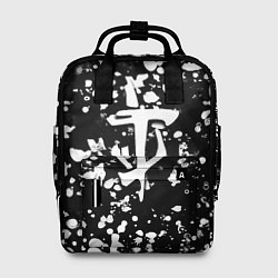 Рюкзак женский Дум белые брызги красок, цвет: 3D-принт