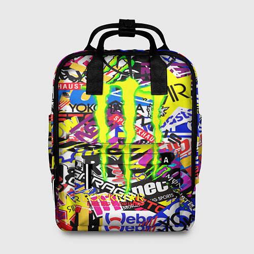 Женский рюкзак Monster energy бренды стикеры / 3D-принт – фото 1