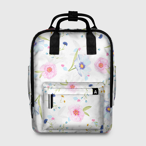 Женский рюкзак Нежные цветочки / 3D-принт – фото 1