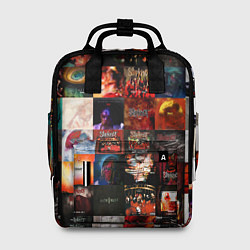 Рюкзак женский Slipknot - обложки альбомов и песен, цвет: 3D-принт