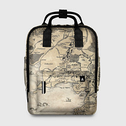 Рюкзак женский Властелин колец карта, цвет: 3D-принт
