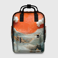 Рюкзак женский Японский пейзаж абстракция, цвет: 3D-принт