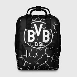 Рюкзак женский Borussia черно белые, цвет: 3D-принт