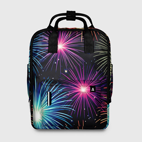 Женский рюкзак Стилизованный праздничный салют / 3D-принт – фото 1