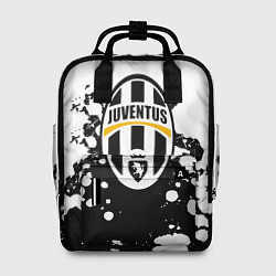 Рюкзак женский Juventus белые краски текстура, цвет: 3D-принт