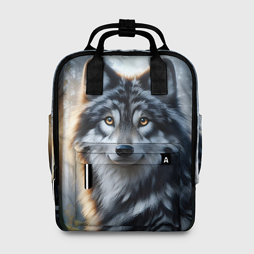 Женский рюкзак Морда волка - Россия / 3D-принт – фото 1