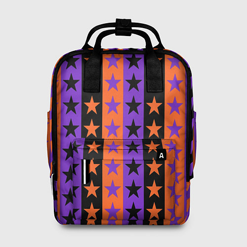 Женский рюкзак Звёзды Хэллоуина паттерн полосатый / 3D-принт – фото 1