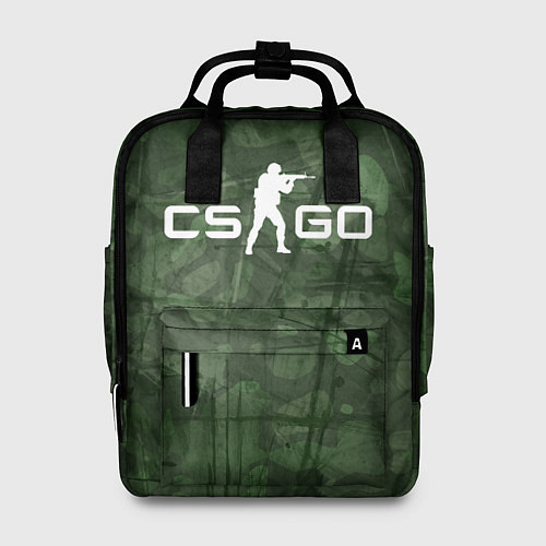 Женский рюкзак Эмблема CS GO на камуфляжном фоне / 3D-принт – фото 1