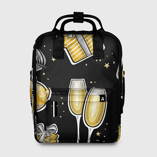 Женский рюкзак Новогодний вайб / 3D-принт – фото 1