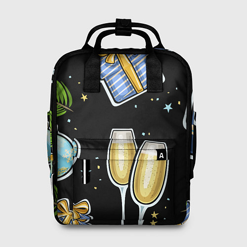 Женский рюкзак Новогодний вайб / 3D-принт – фото 1