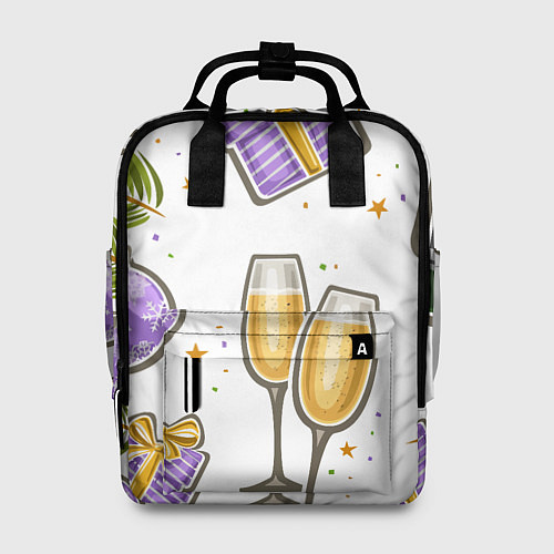 Женский рюкзак Новогодний вайб / 3D-принт – фото 1