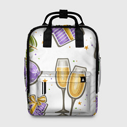 Рюкзак женский Новогодний вайб, цвет: 3D-принт