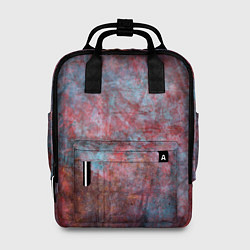 Женский рюкзак Абстракция - red rust on blue