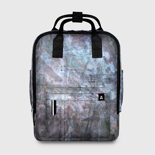 Женский рюкзак Абстракция - gray-blue hurricane / 3D-принт – фото 1