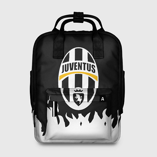 Женский рюкзак Ювентус белый огонь текстура / 3D-принт – фото 1