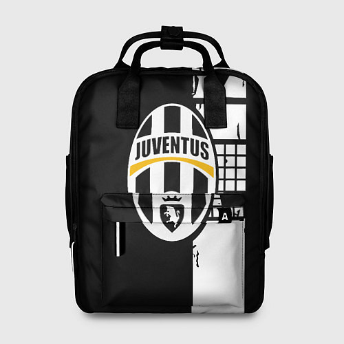 Женский рюкзак Ювентус геометрия белая / 3D-принт – фото 1