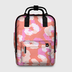 Рюкзак женский Леопардовые пятна на лососевом, цвет: 3D-принт