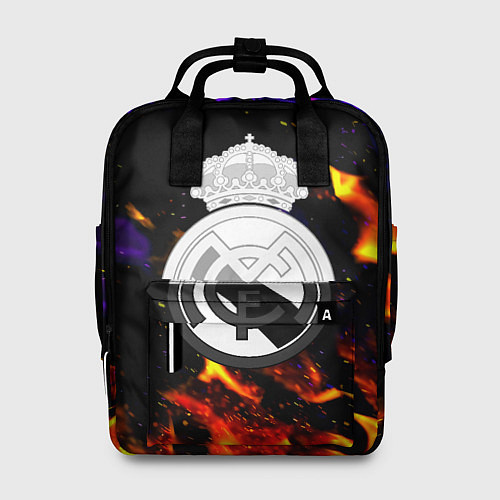 Женский рюкзак Реал Мадрид огонь текстура / 3D-принт – фото 1