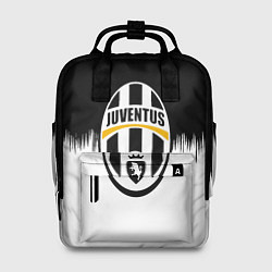 Женский рюкзак Juventus черно белые краски текстура