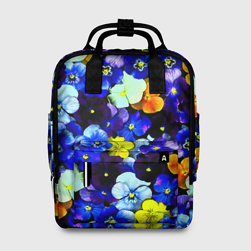 Женский рюкзак Синие цветы / 3D-принт – фото 1