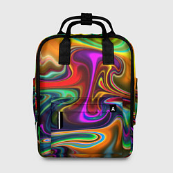 Рюкзак женский Неоновые разводы, цвет: 3D-принт