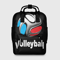 Рюкзак женский Волейбольный мяч российский триколор, цвет: 3D-принт