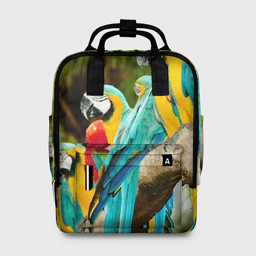 Женский рюкзак Попугаи на ветке / 3D-принт – фото 1