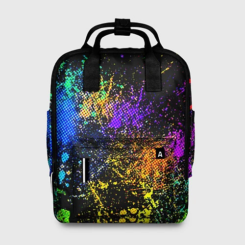 Женский рюкзак Брызги красок / 3D-принт – фото 1