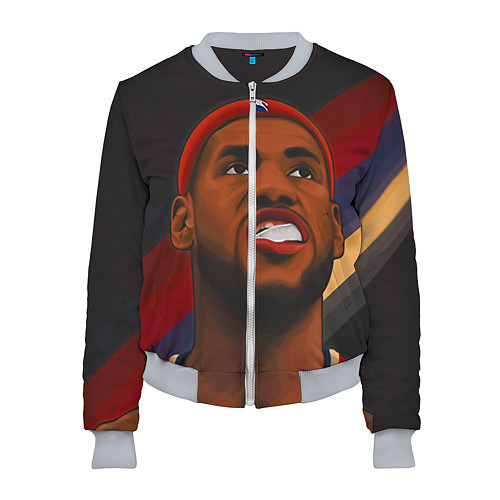 Женский бомбер LeBron Smile / 3D-Меланж – фото 1