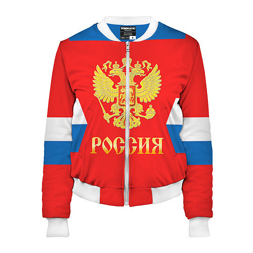 Женский бомбер Сборная РФ: #27 PANARIN / 3D-Белый – фото 1