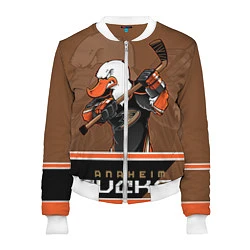 Бомбер женский Anaheim Ducks, цвет: 3D-белый