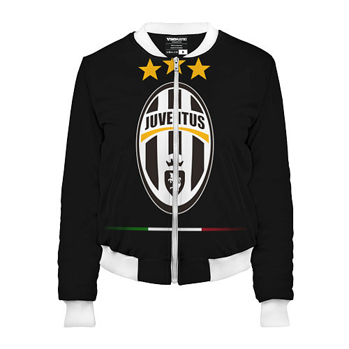 Женский бомбер Juventus: 3 stars / 3D-Белый – фото 1