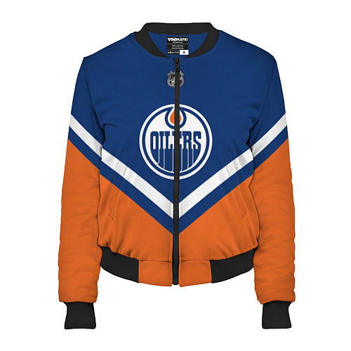 Женский бомбер NHL: Edmonton Oilers / 3D-Черный – фото 1