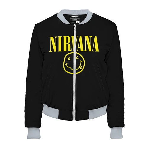 Женский бомбер Nirvana Rock / 3D-Меланж – фото 1