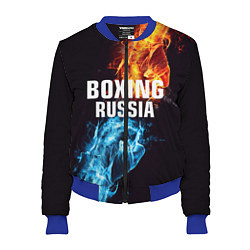Бомбер женский Boxing Russia, цвет: 3D-синий